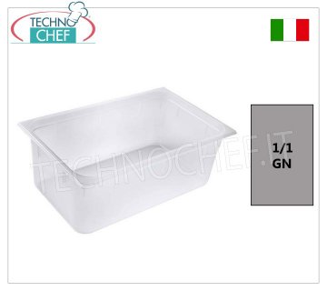 Gastro-norm GN 1/1 polypropylene containers Gastro-norm 1/1 container in polypropylene, dim.mm.530 x 325 x 65 h