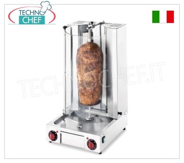 ELECTRIC GYROS with 4 heating elements, 530 mm high cooking rod complete with plate ELECTRIC GYROS in STAINLESS STEEL with 4 heating elements, 530 mm high cooking rod complete with plate (supplied), lower motor, V.230/1, 3.3 kw, dimensions 400x450x800h mm