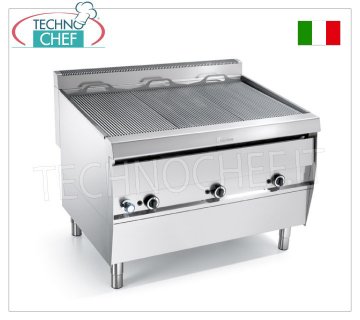VAPOR GAS GRILL MOBILE version, 3 Modules - ARRIS - 900 Series - Request a Quote VAPOR GAS GRILL mobile version, 3 MODULES with independent controls with 3 COOKING ZONES measuring 390x470 mm, complete with rod grill, thermal power 39.00 kw, external dimensions 1195x900x850h mm