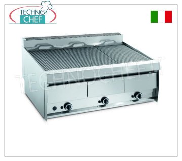 VAPOR GAS GRILL TOP version, 3 Modules - ARRIS - 900 SERIES - Request a Quote VAPOR GAS GRILL TOP version, 3 MODULES with independent controls with 1155x670 mm COOKING ZONE, complete with rod grill, thermal power 39.0 kw, weight 137 Kg, dim.mm.1195x900x440h