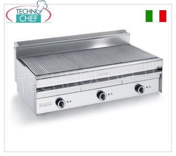 ELECTRIC VAPOR GRILL TOP version, 3 Modules - ARRIS - 550 SERIES - Request a Quote ELECTRIC STEAM GRILL, TOP version, 3 MODULES with independent controls with 1155x380 mm COOKING ZONE, complete with rod grill, V.400/3+N, 11.4 Kw, 75 Kg weight, external dimensions 1195x550x315h mm