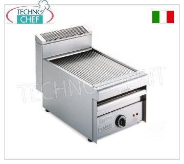 ELECTRIC VAPOR GRILL, TOP version, 1 MODULE - ARRIS - 550 Series - Request a Quote ELECTRIC VAPOR GRILL, TOP version, 1 module with 1 COOKING ZONE measuring 390x380 mm, complete with rod grill, V.400/3, Kw 3.8, Weight 3 Kg, external dimensions mm 420x550x315h