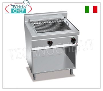 TECHNOCHEF - ELECTRIC GRILL, DOUBLE module on OPEN COMPARTMENT, Kw.8,16, Mod.E7CG80M ELECTRIC GRILL, BERTOS, MACROS 700 Line, ELECTRIC GRILL Series, DOUBLE module on OPEN CABINET, INDEPENDENT CONTROLS, V.400/3+N, Kw.8,16, Weight 92 Kg, dim.mm.800x700x900h