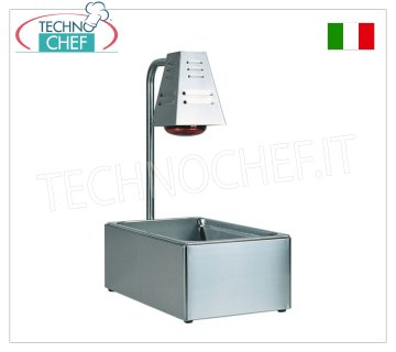 Potato Warmer/Condiments Tabletop potato/condiment warmer with GN 1/1 tank, complete with 1 infrared lamp of W.250, V.230/1, Kw.0.25, dim.mm.600x330x680h