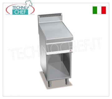 TECHNOCHEF - NEUTRAL TOP on OPEN CABINET with DRAWER, 1 module of 400 mm, Mod.N7T4MC NEUTRAL TOP on OPEN CABINET with EXTRACTABLE DRAWER, BERTOS, MACROS 700 Line, WORKING Series, 1 module of 400 mm, Weight 26 Kg, dim.mm.400x700x900h