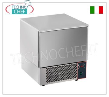 Professional Blast Chiller, 5 GN 1/1 Trays, Mod. ATT05 BLAST CHILLER-FREEZER with UNIVERSAL GUIDES for 5 GN 1/1 or mm trays. 600x400, TECNODOM brand, with NEEDLE PROBE, yield POSITIVE CYCLE +90°+3° Kg.23, NEGATIVE CYCLE +90°-18° Kg.12, V. 230/1, Kw.1,424, Weight Kg.92, dim.mm.750x740x850h