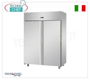 TECNODOM - 2 door freezer-freezer cabinet, 1400 lt, temp. -18-22°C.18-22 2-door freezer-freezer cabinet, TECNODOM brand, stainless steel structure, 1400 liter capacity, low temperature -18°/-22°C, ventilated refrigeration, Gastro-Norm 2/1, V.230/1, Kw.0 ,7, Weight 159 Kg, dim.mm.1420x800x2030h