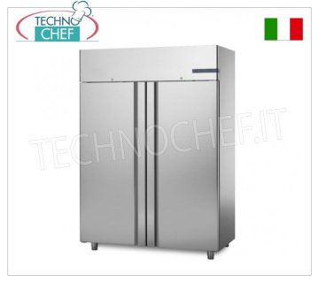 Freezer-Freezer Cabinet 2 Doors, 1200 lt, Ventilated, Temp.-18°/-22°C, Class C 2-door freezer-freezer cabinet, with stainless steel structure, capacity 1200 litres, temperature -18/-22°C, ventilated refrigeration, Class C, V.230/1, Kw.1,708, weight 190 Kg, dim.mm .1480x715x2085h