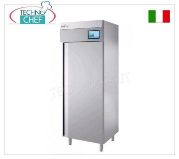 Retarder-prover cabinet, cold, warm, humidification/dehumidification and holding function, temperature -6° / +40°C Retarder-prover cabinet with humidity management, 1 door, 700 lt, temp. - 6°/+40°C, stainless steel structure, touch screen control panel, ventilated refrigeration, V. 230/1, kw 0.52, dim. mm 720x800x2020h