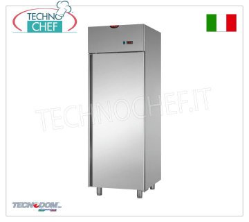 TECNODOM - 1 door refrigerator cabinet, 700 lt., Professional, Ventilated, Mod.AF07MIDMTN REFRIGERATED CABINET 1 door, TECNODOM brand, capacity 700 litres, operating temperature -2°/+10°C, ventilated refrigeration, Gastro-Norm 2/1, V.230/1, Kw.0,385, Weight 110 Kg, dim.mm.710x800x2030h