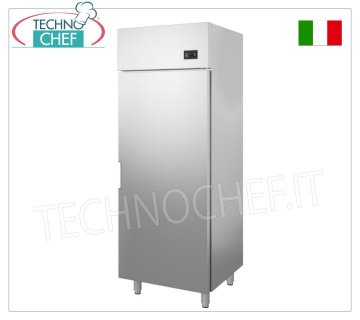 Technochef - Refrigerated Cabinet 1 Door, 700 lt, Ventilated, Temp.-2°/+8°C, Class C 1 Door Refrigerator Cabinet, Professional, external structure in stainless steel, 700 lt, Temp.-2°/+8°C, ECOLOGICAL in Class C, Gas R290, ventilated, V.230/1, Kw.0.24, Weight 80 Kg, dim.mm.720x800x2020h