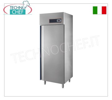 TECHNOCHEF - Refrigerated Cabinet 1 Door, 680 lt, Ventilated, Temp.-2°/+8°C, Class C 1 Door Refrigerator Cabinet, Professional, external structure in stainless steel, 680 lt, Temp.-2°/+8°C, ECOLOGICAL in Class C, Gas R290a, ventilated, V.230/1, Kw.0.35, Weight 76 Kg, dim.mm.720x790x2020h