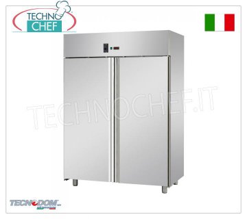 2 door pastry fridge cabinet, 1400 lt, temp. -2°+8°C. - professional 2-door pastry refrigerator cabinet, capacity 1400 litres, operating temperature -2°/+8°C, ventilated refrigeration, pastry trays 600x400 mm, V.230/1, Kw.0.57, weight 160 kg, dim. mm.1420x800x2030h