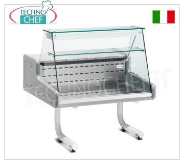 REFRIGERATED DISPLAY CABINET on SUPPORT WITH WHEELS, with STRAIGHT GLASS, mod.VRB7 REFRIGERATED DISPLAY CABINET on SUPPORT WITH WHEELS, version with STRAIGHT GLASS, STATIC, temperature +4°/+6°C, VR2000 line, complete with refrigeration unit and lighting, V.230/1, Kw.0,441, dim.mm.1000x930x1255h
