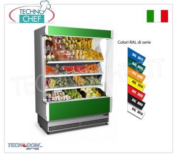 Wall mounted display fridge, VULCANO 80 line, 1580 mm LONG, with and without refrigeration unit WALL DISPLAY REFRIGERATOR, TECNODOM brand, VULCANO 80 line, with 3 inclined shelves, upper neon LIGHTING, temperature +6°/+8°C, set up for REMOTE REFRIGERANT UNIT, V.230/1, Kw.0,084, Weight 240 Kg, dim.mm.1580x764x2040h