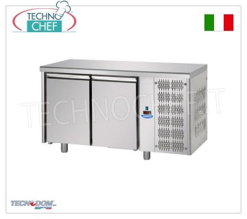 Refrigerated table 2 DOORS, capacity 440 litres, PASTRY, TECNODOM brand REFRIGERATED TABLE 2 DOORS, TECNODOM brand, capacity 440 litres, PASTRY, operating temperature 0°/+10°C, Pastry trays 600x400 mm, V.230/1, Kw.0,495, Weight 88 Kg, dim.mm. 1600x800x850h