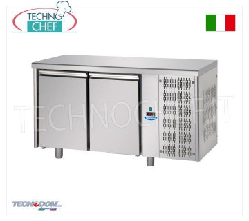 Tecnodom - Professional Fridge/Refrigerated Table 2 doors, Mod.TF02MIDGN REFRIGERATED TABLE 2 doors, TECNODOM brand, capacity 310 litres, operating temperature 0°/+10°C, ventilated refrigeration, Gastro-Norm 1/1, V.230/1, Kw.0,495, Weight 86 Kg, dim .mm.1420x700x850h