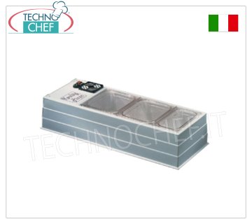 Refrigerated ABS display cabinet, 1020x410 mm Horizontal countertop refrigerated display case in ABS/white plastic, without protection, temp. operating temperature +2/+10°C, trays excluded, V.230/1, Kw.0.13, Weight 30 Kg, dim.mm.1020x410x220h