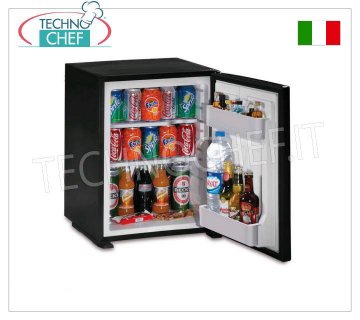 Technochef - Minibar fridge for hotel rooms, 40 lt capacity, Minibar fridge for hotel rooms, capacity 40 lt, temperature +8°/+14°C, V.230/1, Kw.0.06-0.065, Weight 15, dim.mm.566x441x457h