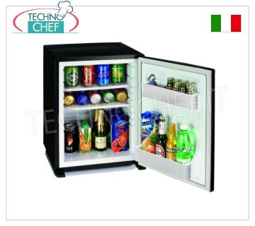 Technochef - Minibar fridge for hotel rooms, 30 lt capacity, Minibar fridge for hotel rooms, capacity 30 lt, temperature +8°/+14°C, V.230/1, Kw. 0.065, weight 13.5 kg - dim.mm.512x419x423h