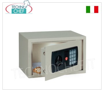Safes for hotel rooms Furniture safe, with digital electric lock, audible and visual signals, capacity 9.5 liters, weight 7.5 Kg, dim.mm.200x310x200h