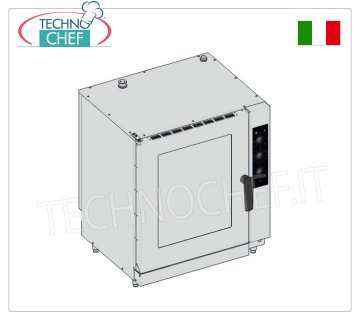 TECHNOCHEF - Electric steam convection oven for 8 600x400 mm trays CONVECTION OVEN ELECTRIC ventilated steam for PASTRY, capacity 8 TRAYS, version with ELECTROMECHANICAL CONTROLS, V. 400/3, Kw 16.5, Weight 124 Kg, Dim. mm. 930x785x1020h