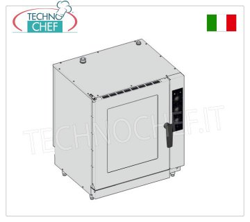 TECHNOCHEF - Gas steam convection oven for 8 600x400 mm trays GAS DIRECT STEAM CONVECTION OVEN for PASTRY, with cooking chamber for 8 TRAYS measuring 600x400 mm, ELECTROMECHANICAL CONTROLS, V.230/1, thermal power Kw.19.00, weight 146 Kg, dim.mm.930x785x1020h