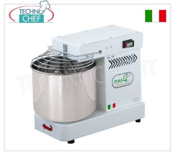 FAMAG - Grilletta, 10 Kg Spiral Mixer, mod. IM10/230 FAMAG professional spiral mixer with head and fixed 13 liter bowl, mixing capacity 10 kg, V 230/1, kW 0.4, weight 35 kg, dim.mm.530x300x430h