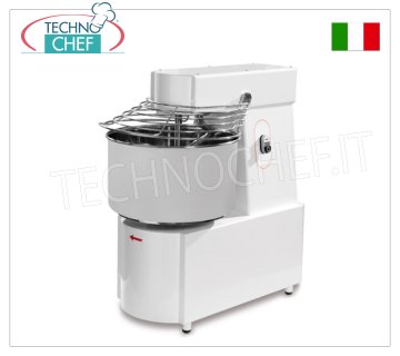 25 kg SPIRAL MIXER with 32 liter bowl 25 Kg SPIRAL MIXER with 32 liter FIXED BOWL, SINGLE PHASE, V 230/1, kW 1.1, weight 95 kg, dimensions 440x680x780h mm