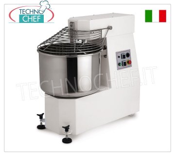 60 kg SPIRAL MIXER (75 liter bowl) Spiral mixer with head and fixed 75 liter bowl, mixing capacity 60 Kg, V 230/1, Kw.2.6, Weight 250 Kg, dim.mm.1020x575x1010h