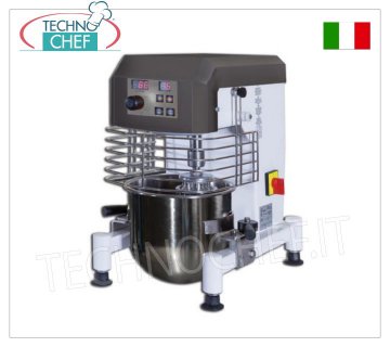5 liter professional planetary mixer, with digital speed variator 5 liter planetary mixer, TOP Professional Line, with digital continuous speed variator, benchtop, complete with whisk, spatula and spiral, V.230/1, Kw.0.25, Weight 25 Kg, dim.mm.350x400x470h