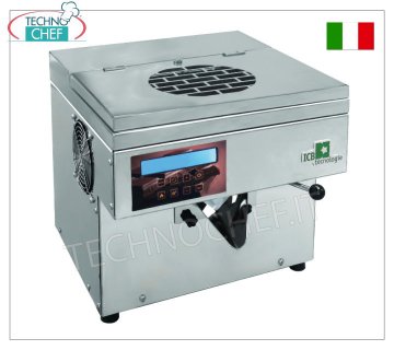Chocolate tempering machine with 2.5 kg max cycle tank, air cooling, mod. BETATEMPER Chocolate tempering machine with tank of 2.5 kg maximum per cycle, air cooling, front product unloading, V 230/1, Kw 0.5, dimensions 40x41x35h cm