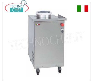 Dough rounder: Pizza, Piadina, Bread, loaves from 30 to 300 g, professional automatic Rounder for Pizza, Piadina and Bread Doughs, processes pieces from 30 to 300 g, TEFLON-COATED aluminum auger, V, 380/3 - Kw 0.37, Weight 47 Kg - dim. 39x44x74h cm