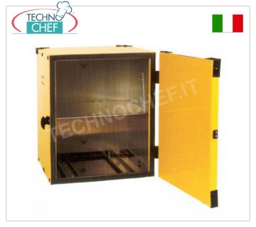 Pizza Box, isothermal Pizza box with shelf for two thermal bags, capacity 10 33 cm boxes, dim. mm 470x470x520h