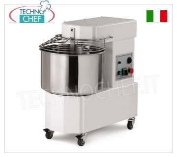 12 Kg Spiral Mixer (15 liter bowl) Spiral mixer with head and fixed 15 liter bowl, mixing capacity 12 Kg, V 230/1, kW 0.90, dim. mm 675x350x702h