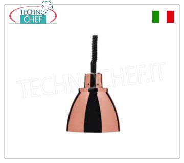 TECHNOCHEF - Infrared copper heating lamp, Mod.NR25 HEATING LAMP adjustable in height, COPPER lamp holder diameter 225 mm., RED light, V.230/1, W.250, Weight 1.25 Kg.