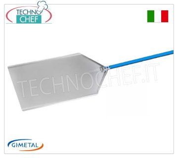 Gi-Metal - Aluminum pizza peel by the metre, Blue Line, handle length 30 cm Pizza shovel by the meter in aluminium, Azzurra Line, light, flexible and resistant, dim. 300x600mm, handle length 300mm.