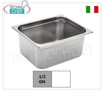 Gastronorm GN 1/2 pans in stainless steel Gastro-norm 1/2 tray, 18/10 stainless steel, dim. mm 325 x 265 x 20 h