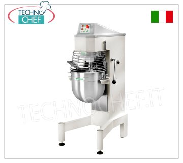 Fimar - PROFESSIONAL PLANETARY MIXER of 40 lt., mod.PLN40D Planetary mixer with 40 liter stainless steel bowl, with speed variator and digital controls, V.400/3+N, Kw.2.2, Weight 250 Kg, dim.mm.910x650x1520h