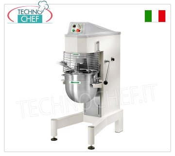 Fimar - PROFESSIONAL PLANETARY MIXER of 40 lt., VARIATOR with INVERTER, mod.PLN40V Planetary mixer with 40 liter stainless steel bowl, with speed variator, mechanical controls and inverter, V.400/3+N, kW.2.2, weight 250 kg, dim.mm.910x650x1520h