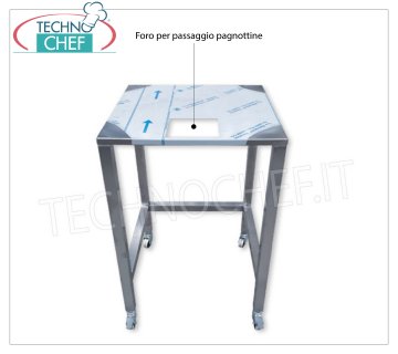 Support table on wheels Support table on wheels open on the front, dim.mm.600x600x900h