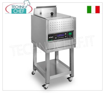 Technochef - SEMI-AUTOMATIC CUTLERY DRYER, max productivity 40 cutlery per cycle, Mod.STAR SEMI-AUTOMATIC CUTLERY DRYER on stand with wheels, for CUTLERY and SMALL TOOLS, YIELD 40 cutlery per 50 second cycle, MANUAL LOADING and REMOVAL of the cutlery BASKET, V.230/1, Kw.0.75, dimensions 440x480x940h mm