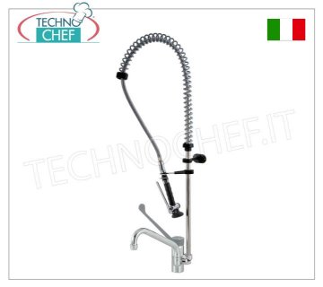 Single hole mixer tap with 29.5 cm spout and suspended shower SINGLE HOLE COUNTERTOP MIXER TAP, single lever, with clinical LEVER, SWIVEL SPOUT, and diverter for SUSPENDED SHOWER