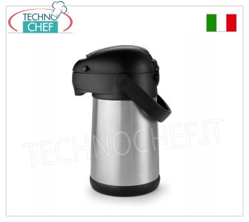Thermal jugs Stainless steel isothermal carafe, with internal glass, capacity 1.9lt.