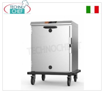 Temperature maintainer, Static HOT trolley for 8 GN 2/1 STATIC HOT TROLLEY with LOW CONSUMPTION for 8 GN 2/1 or 16 GN 1/1 trays, V 230/1, kw 1.5, weight 62 kg, dimensions mm 755x860x1000h