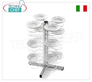 Plate trolleys ready COUNTER PLATE TROLLEY, capacity 48 plates, with PAINTED GRIDS for plates with diameters from 180mm to 230mm, dim.mm.600x600x830h
