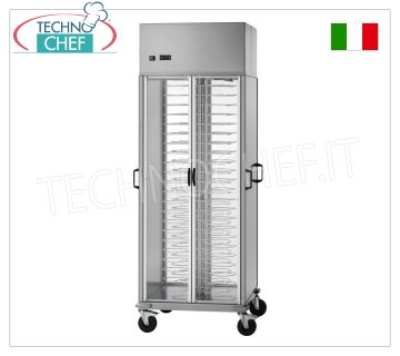 Refrigerated plate trolleys, capacity 88 plates, 60 mm pitch REFRIGERATED PLATE TROLLEY in version with PAINTED PLATE GRID 60 mm PITCH for a MAXIMUM of 88 PLATES with DIAMETER from 180 to 230 mm, ventilated refrigeration, temperature +8°/+12°C, V.230/1, Kw 0.46, dim.mm.750x780x2030h