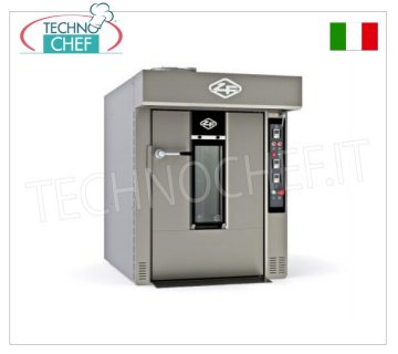 Rotary Electric Oven for BREAD PASTRY, Mod.BABY60X80E ELECTRIC ROTARY OVEN for BREAD AND PASTRY, capacity 10/12 trays measuring 600x800 mm, V.400/3, Kw.23.5, Weight 700 Kg, dim.mm.1260x1870x1590h