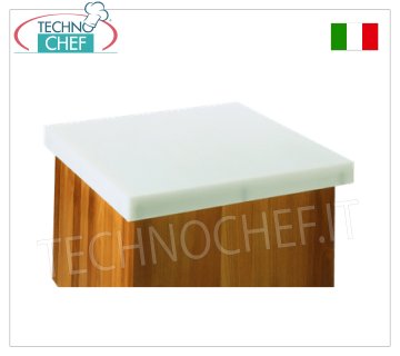 Butcher block covers in polyethylene Polyethylene cap cover, 25 mm thick, 4 edges, dimensions 350x350x25h mm
