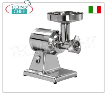 FIMAR - Type 12 meat mincer, with FULLY REMOVABLE ALUMINUM meat grinding unit, mod.12/TS 'TYPE 12' meat mincer with loading mouth diameter 52 mm, YIELD 160 kg/hour, FULLY REMOVABLE meat grinding unit made of food-grade cast iron, SINGLE-PHASE and THREE-PHASE versions